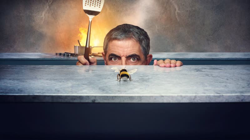 عکس مرد در مقابل زنبور